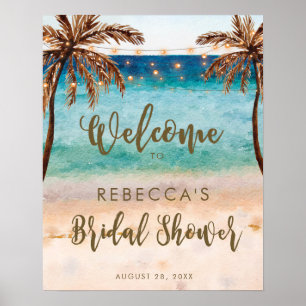 poster de señal de bienvenida de la ducha de novia