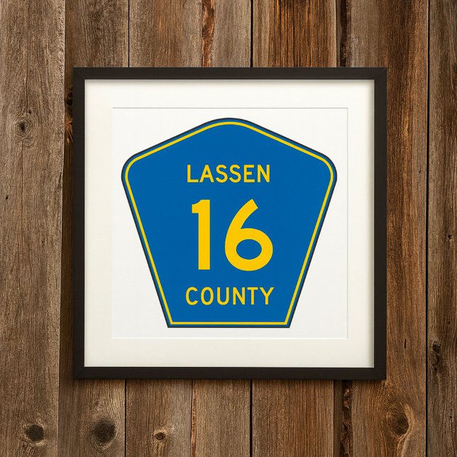 Póster de señal de carretera del condado de Lassen (Subido por el creador)