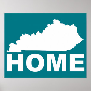 Póster de señal de Kentucky, hogar lejos del estad