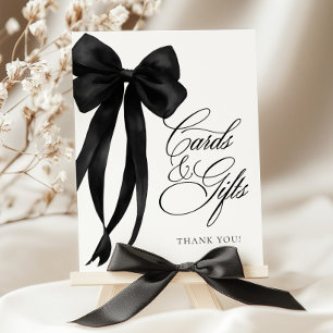 Póster de señal de mesa de tarjetas y regalos de l