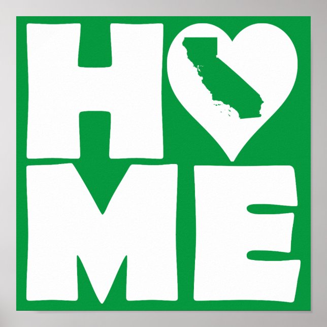 Póster de señal del estado del corazón de Californ (Frente)