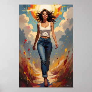 Póster de Sendero Radiante de Confianza Alegre