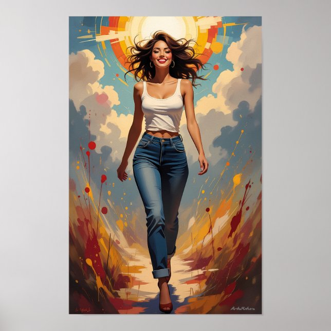 Póster de Sendero Radiante de Confianza Alegre (Frente)