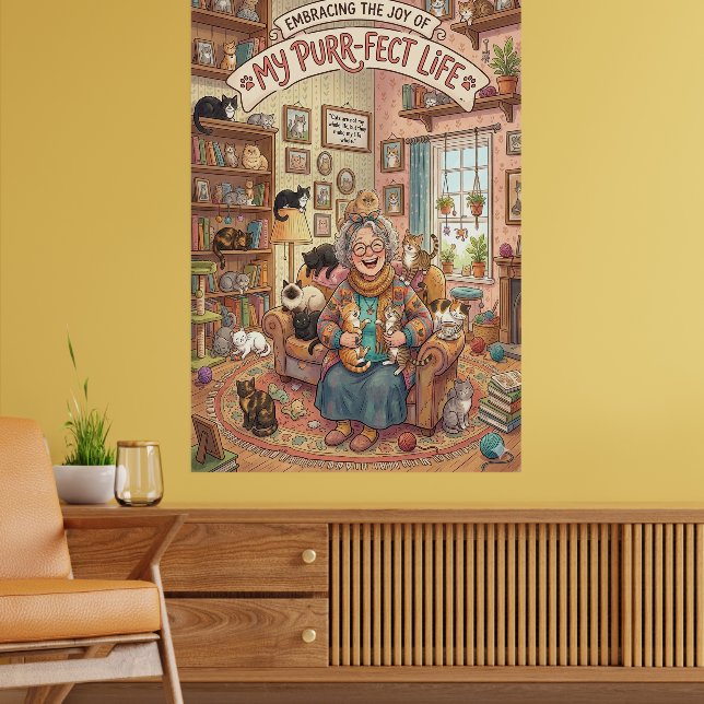 Póster de Señora Gata Loca - Impresión de Arte Dig (Salón 2)