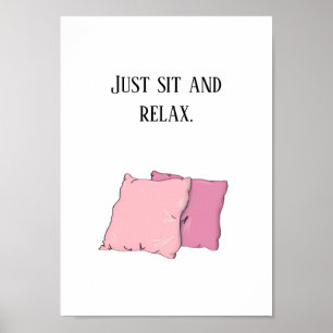 Póster de sentarse y relajarse