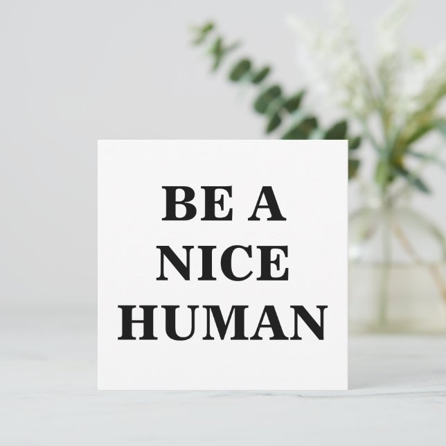 Póster de ser un buen humano (Anverso de pie)