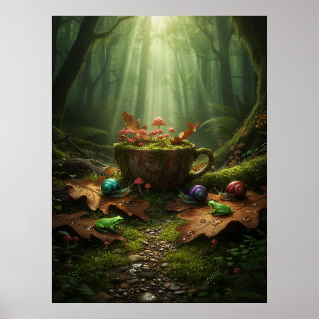 Póster de Serenidad Decaída Goblincore (Frente)