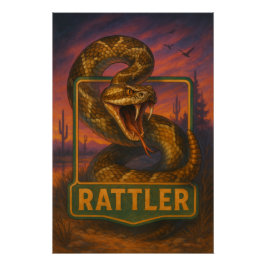 Póster de serpiente de cascabel