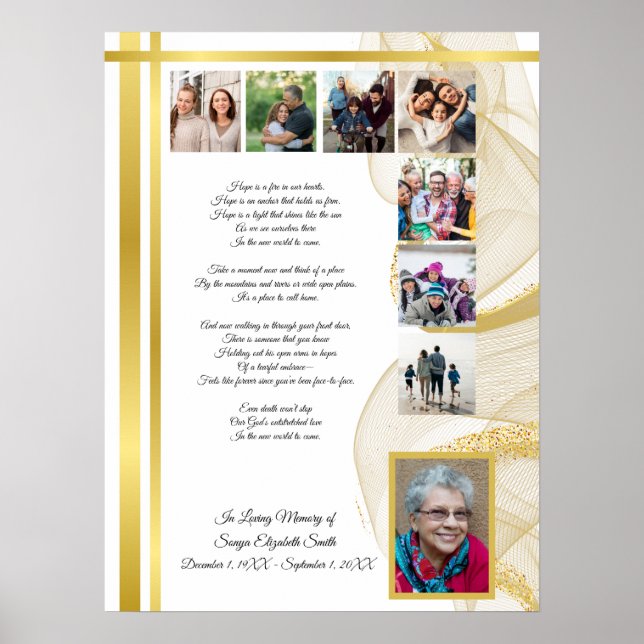 Póster de Servicio Funerario Memorial JW (Frente)