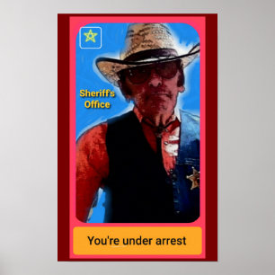 Póster de sheriff, policía miscelánea, cartel de a