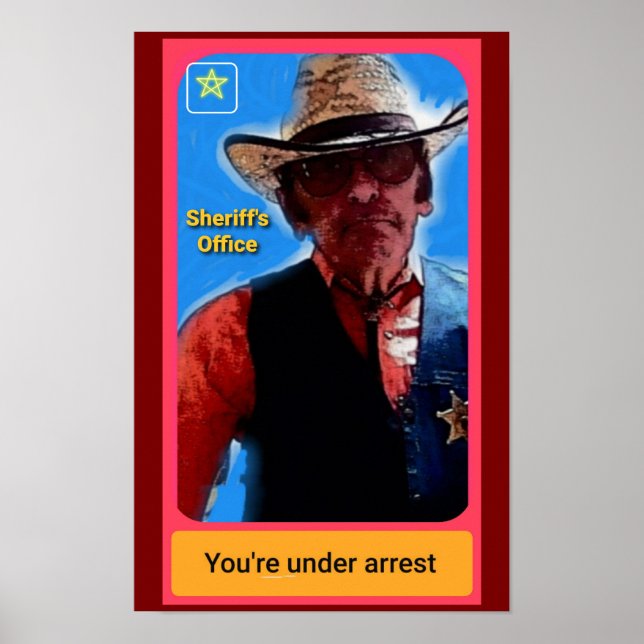 Póster de sheriff, policía miscelánea, cartel de a (Frente)