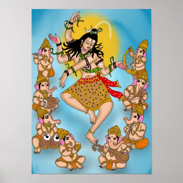 Póster de Shiva bailando (Frente)