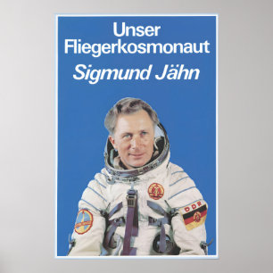 Póster de Sigmund Jähn Astronauta Alemán Oriental
