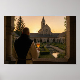 Póster de Silencio de la Abadía y Reflexión Noctur