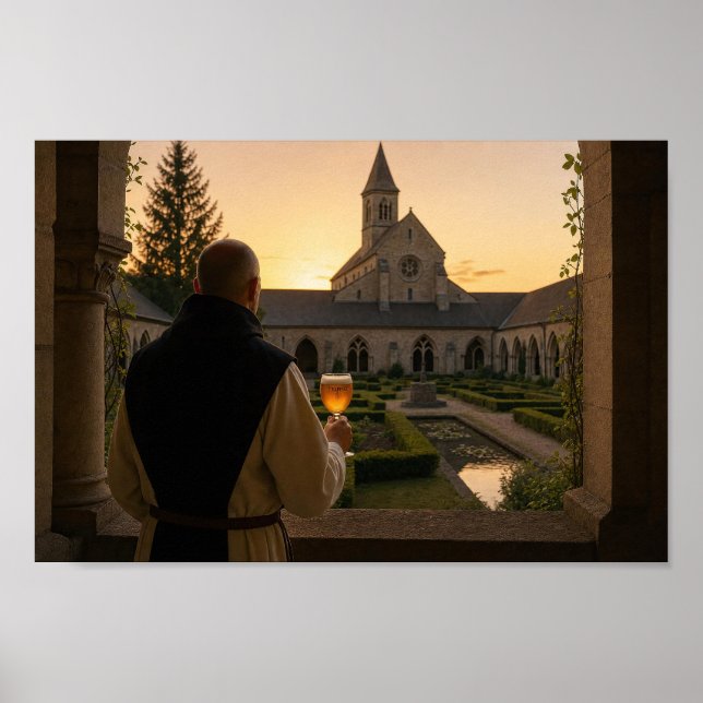 Póster de Silencio de la Abadía y Reflexión Noctur (Frente)