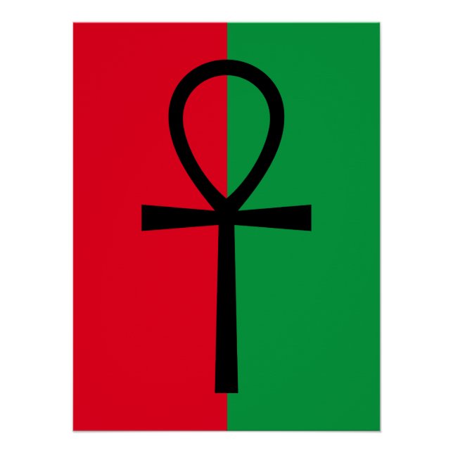 Poster de Símbolo del Orgullo Africano Ankh (Anverso)