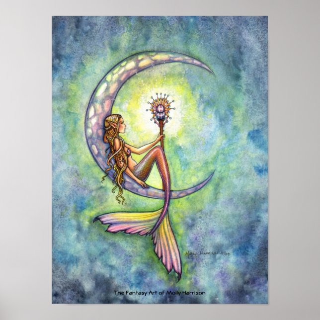 Póster de sirena de Molly Harrison Sirena Luna (Frente)