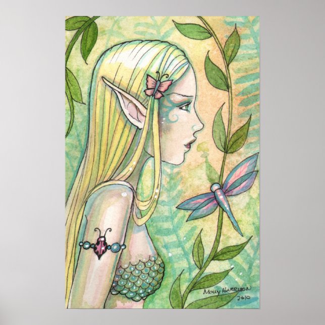 Póster de Sirena Tranquila de Molly Harrison (Frente)