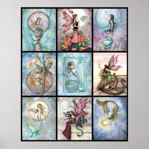 Póster de Sirena y Hada de Molly Harrison
