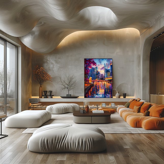 Poster de Skyline de Singapur arte de ciudad asiát (Subido por el creador)