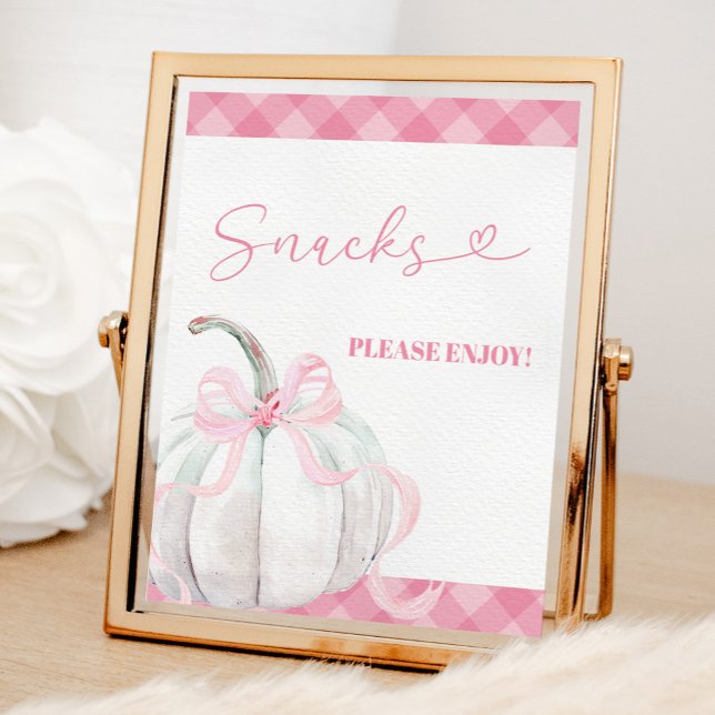 Póster de snacks de cumpleaños de niña calabaza ro (Subido por el creador)