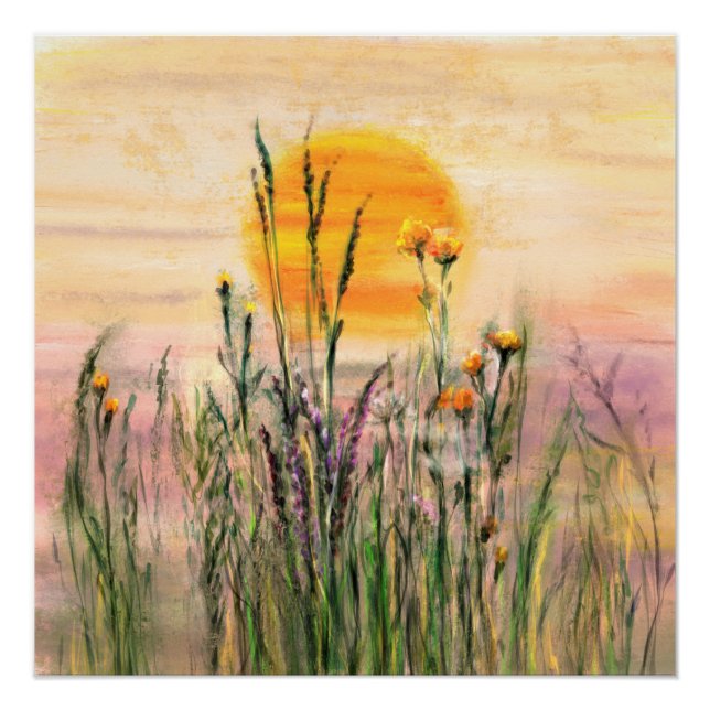 Póster de Sol Pintado en Campo (Anverso)