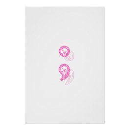 Póster de Sombra de Punto y Coma Rosa