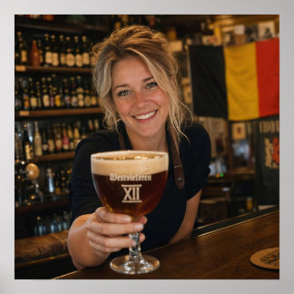 Póster de Sonrisa y Brindis de Cervecería Belga