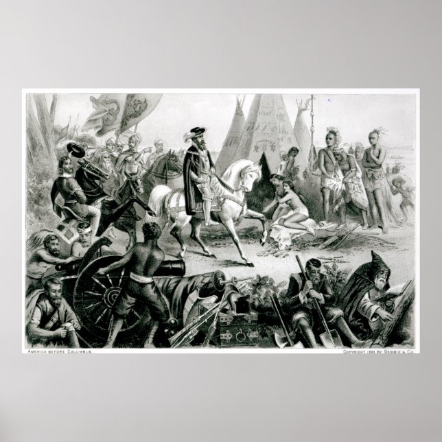 Póster De Soto Discovering the Mississippi (Frente)