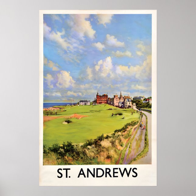 Póster de St Andrews Escocia Impresión de viaje vi (Frente)