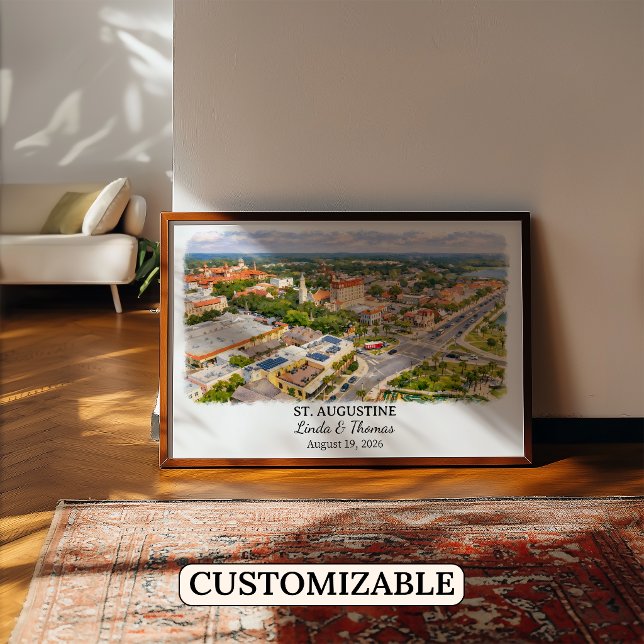Póster de St. Augustine Florida, Acuarela, Persona (Subido por el creador)
