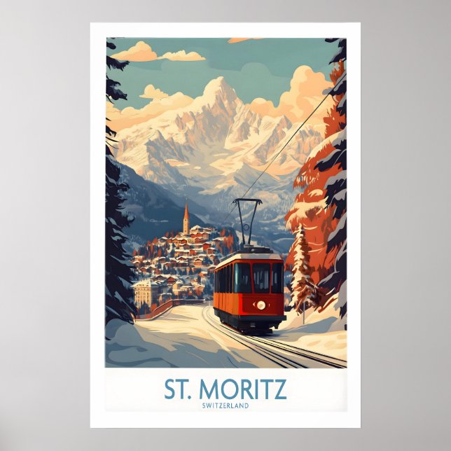 Póster de St Moritz Suiza 1 (Frente)