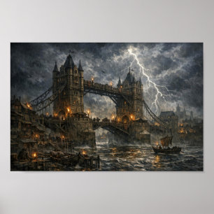 Póster de Stormbound Medieval London Tower Bridge