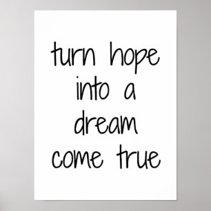 Póster de sueño hecho realidad