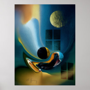 Póster de Sueños de Fluido Celestial - Surrealista