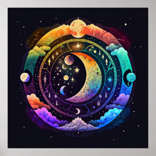 Póster de sueños de luna