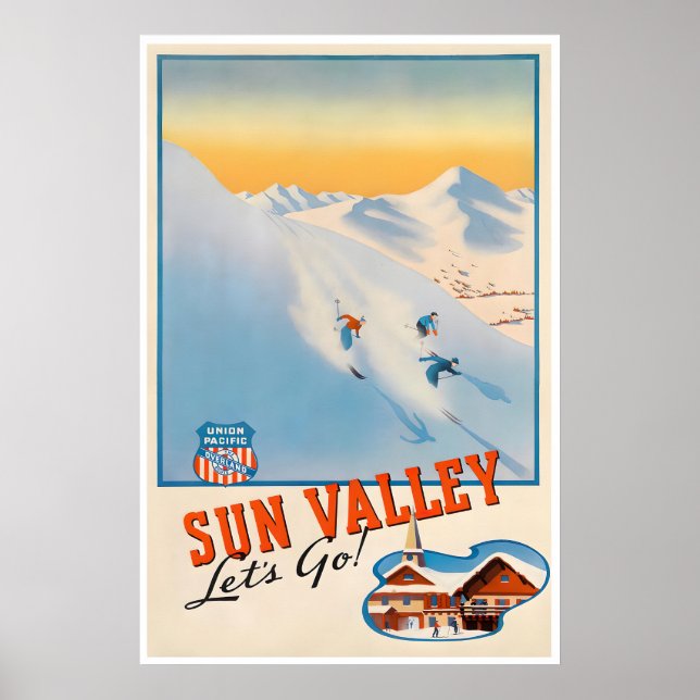 Póster de Sun Valley Idaho Arte Union Pacific (Frente)