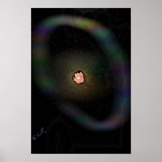 Póster de supernova colapsando, caparazón expandié (Frente)
