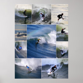 Póster de surfistas de California