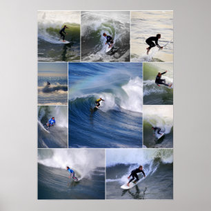 Póster de surfistas de California