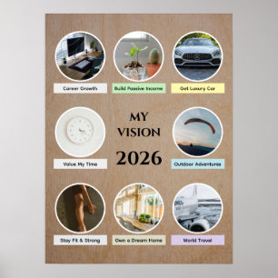 Póster de Tablero de Visión de Círculo Moderno 202
