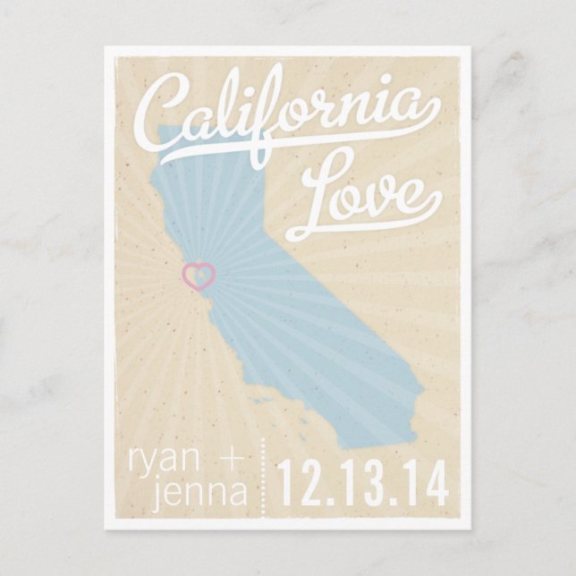 Póster de Tarjeta Postal de Amor en California par (Anverso)