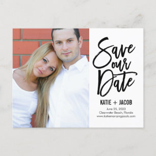 Póster de Tarjeta Postal de Anuncio de Boda con Es