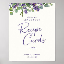 Póster de Tarjetas de Recetas de Desayuno Nupcial 