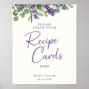 Póster de Tarjetas de Recetas de Desayuno Nupcial 