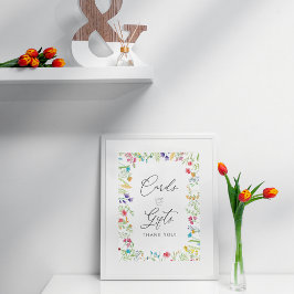 Póster de Tarjetas y Regalos Florales de Acuarela