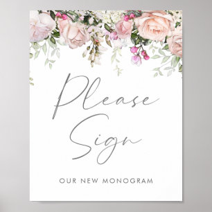 Póster de tarjetas y regalos florales de primavera