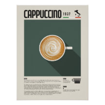 Póster de Taza de Café Cappuccino