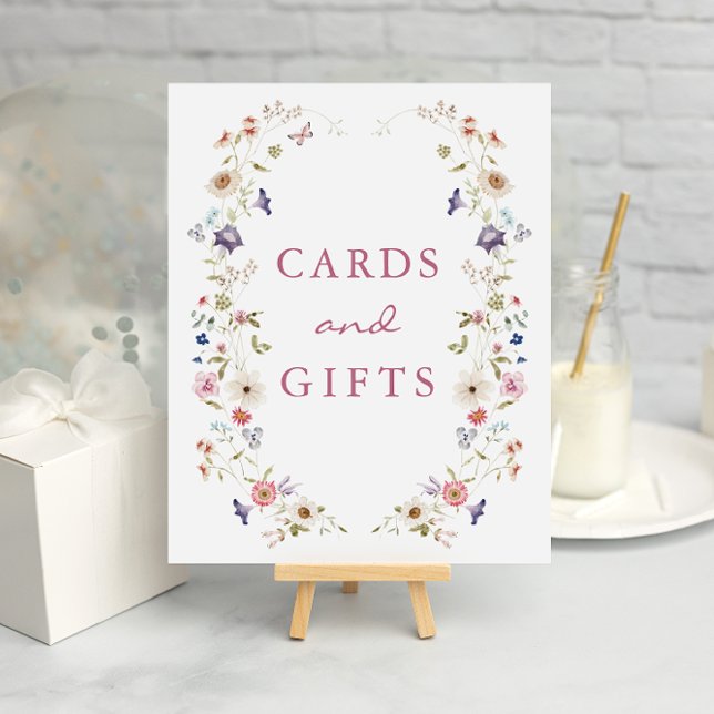 Póster de Té Nupcial de Tarjetas y Regalos (Elegant Floral Cards and Gifts Bridal Tea Party Poster by Painted Paperie
)