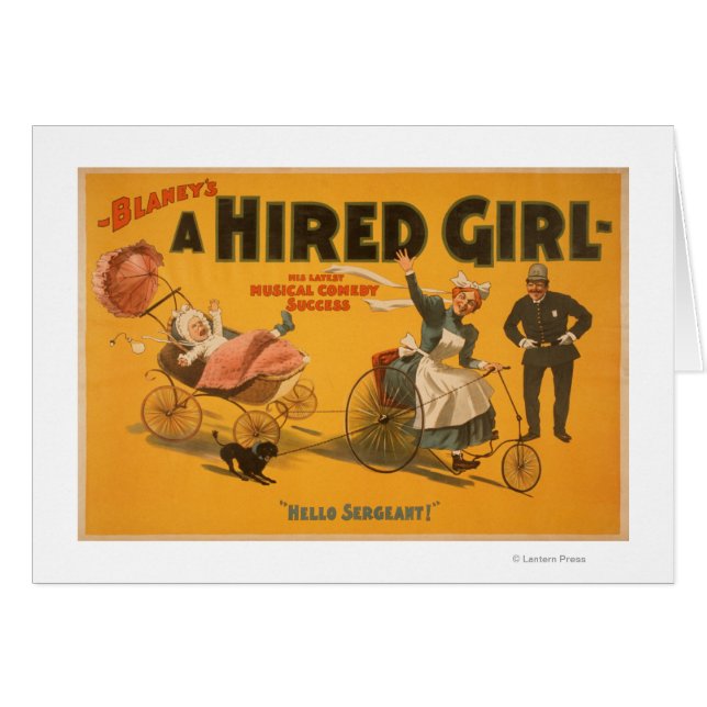 poster de teatro de comedia "Un Chica contratado" (Anverso (Horizontal))